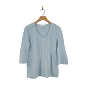 Dressbarn Open Stitch Bell Sleeve Sweater Size L