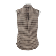 Dana Buchman Geometric V-Neck Sleeveless Top Size XL