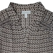 Dana Buchman Geometric V-Neck Sleeveless Top Size XL
