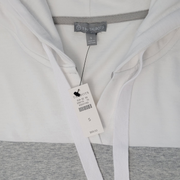 T by Talbots Colorblock V-Neck High-Low Hooded Pullover Size S - NWT