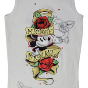 Disney World Parks Mickey Mouse Rose Tattoo Tank Size M - NWT