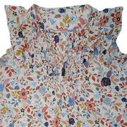 Old Navy Ruffled Floral Print Short Sleeve Blouse Size XXL