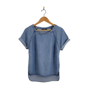 Velvet Heart Raglan Chambray Top Size S