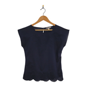 Banana Republic Eyelet Cap Sleeves Top Size S