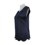 Banana Republic Eyelet Cap Sleeves Top Size S