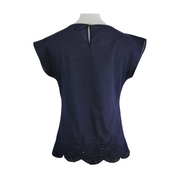 Banana Republic Eyelet Cap Sleeves Top Size S