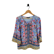 Zac & Rachel Floral Patchwork Blouse Size M