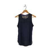 Vince Camuto Sleeveless Sheer Panel Top Size S