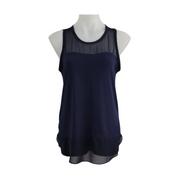 Vince Camuto Sleeveless Sheer Panel Top Size S