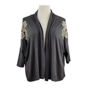 Liberty Wear Open Front Embellished Cardigan Size L/XL - NWT