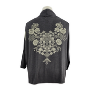 Liberty Wear Open Front Embellished Cardigan Size L/XL - NWT