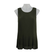 Roz & Ali Sleeveless Pleated Tunic Top Size M