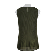 Roz & Ali Sleeveless Pleated Tunic Top Size M