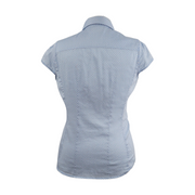 New York & Company Women's Fitted Cap Sleeve Short Sleeve Shirt Size L