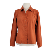 dressbarn Faux Suede Long Sleeve Blouse