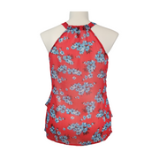 Kut from the Kloth Floral Ruffle Tank Top Size L