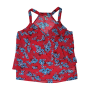 Kut from the Kloth Floral Ruffle Tank Top Size L