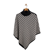chico's Houndstooth Knit Poncho Size L/XL
