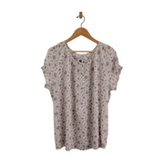 Blue Mountain Women's Floral Short Sleeve Top Size 1X