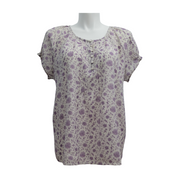 Blue Mountain Women's Floral Short Sleeve Top Size 1X