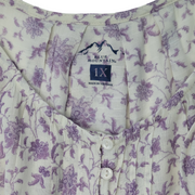 Blue Mountain Women's Floral Short Sleeve Top Size 1X