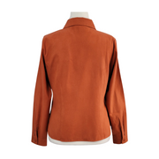 dressbarn Faux Suede Long Sleeve Blouse