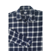 Lands' End Women's Navy Blue Flannel Shirt Size M Tall