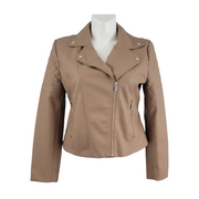 New York & Company Faux Leather Moto Jacket Size L - NEW