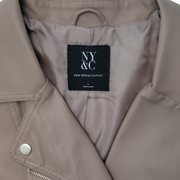 New York & Company Faux Leather Moto Jacket Size L - NEW