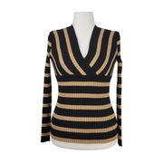 INC International Concepts Women’s Metallic Surplice Sweater Size L