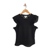Marc New York Jeans Textured Ruffle-Sleeve Knit Top Size M
