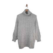 Gianni Bini (GB) Women's Cable Knit Turtleneck Tunic Sweater Size XL