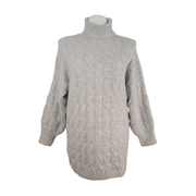 Gianni Bini (GB) Women's Cable Knit Turtleneck Tunic Sweater Size XL