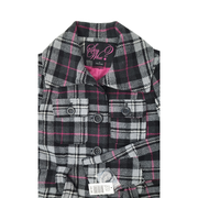 Say What? Wool Blend Plaid Belted Peacoat Size S Juniors - NEW
