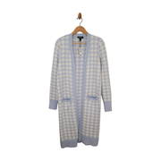 Express Long Open Front Houndstooth Cardigan Coatigan Size M - NEW