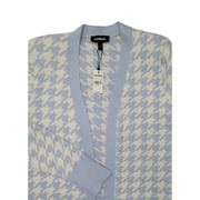 Express Long Open Front Houndstooth Cardigan Coatigan Size M - NEW