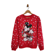 Disney Mickey Mouse Women's Light-Up Christmas Sweatshirt Size Size L (Juniors)