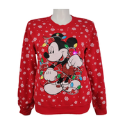 Disney Mickey Mouse Women's Light-Up Christmas Sweatshirt Size Size L (Juniors)