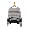 Lucky Brand Women’s Colorblock Stripe Wide Crewneck Sweater – XXL