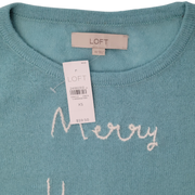 LOFT “Merry • Happy • Bright” Sweater Size XS - NWT