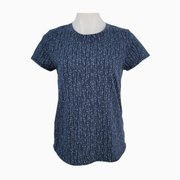 Athleta Women's Organic Daily Tee Navy Rice Pearl Size S