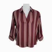 Forever 21 Contemporary Women’s Back Wrap Striped Blouse Size M