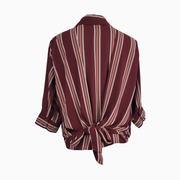 Forever 21 Contemporary Women’s Back Wrap Striped Blouse Size M