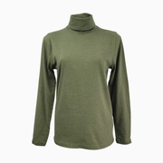 J.Crew Factory Women's Tissue Turtleneck Top – Olive Green – Size M