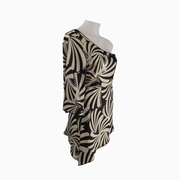 Charlotte Russe Satin One-Shoulder Asymmetrical Tunic Top – Size M