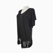 Dotti Women's Fringe Hem Tunic Cover-Up – Size L