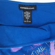 Express Jeans Vintage One-Shoulder Graphic Top – Size S