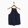 Monteau Los Angeles Halter Top – Navy Blue – Size L