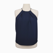 Monteau Los Angeles Halter Top – Navy Blue – Size L