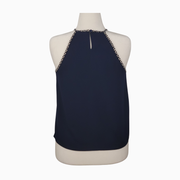 Monteau Los Angeles Halter Top – Navy Blue – Size L